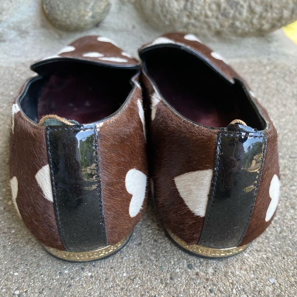 Burberry Brown Pony Hair Heart Loafers - 37 - Picture 12 of 12